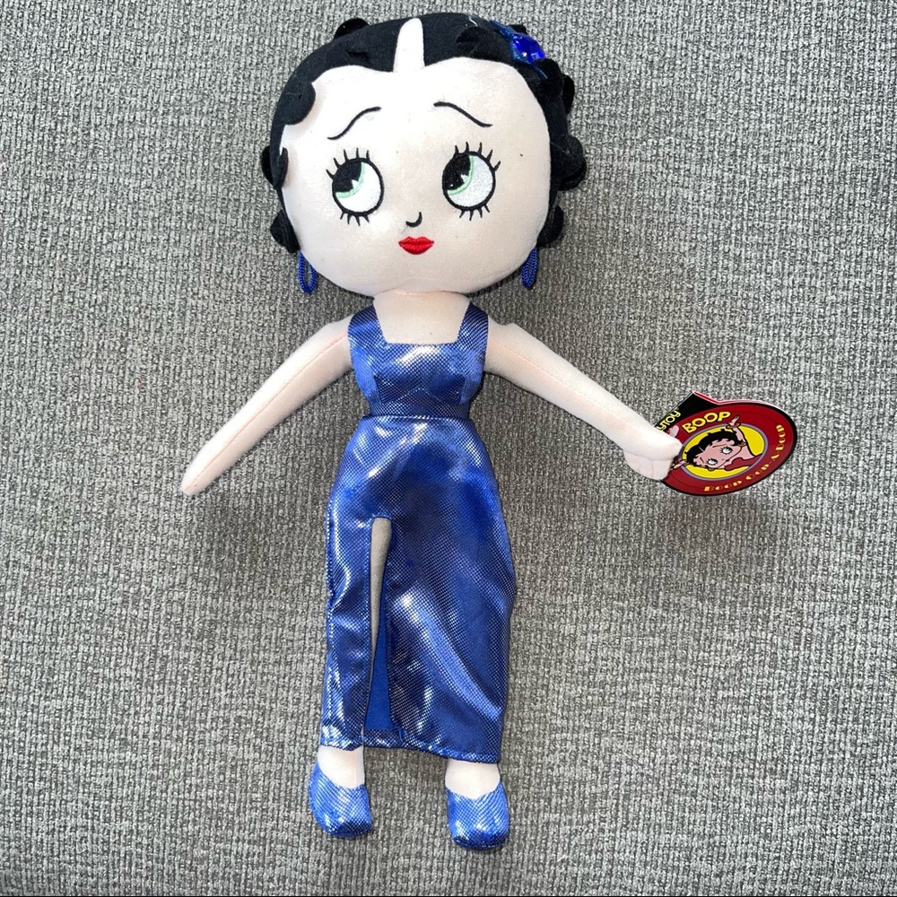 Kellytoy 15” Gem Stone Betty Boop plush boop-oop-a-doop 2017 W/tags Soft Purple